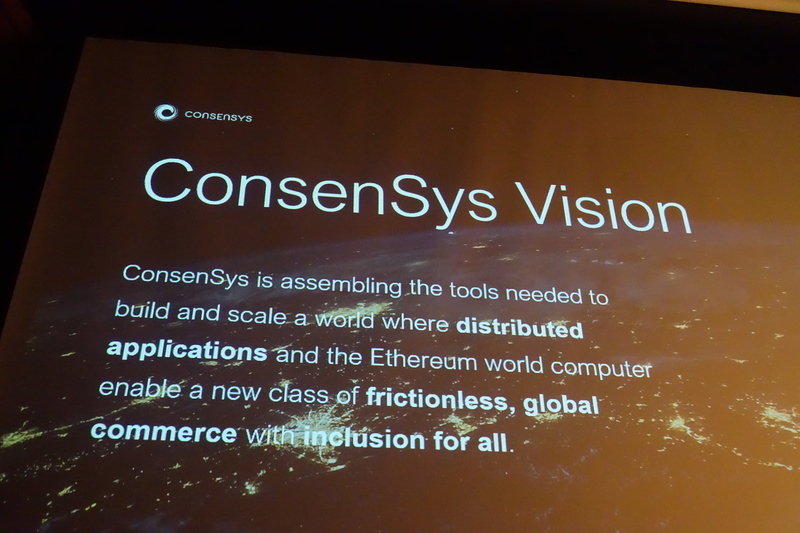 ConsenSysの大きなビジョンは「分散アプリケーションによりあらゆる人々を包摂した摩擦のないグローバルな商取引を実現する」ことにある。
