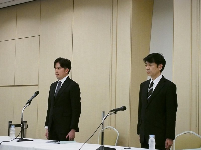 記者会見の様子。写真左から株式会社ビットポイントジャパン・小田社長、同社取締役COO朏氏