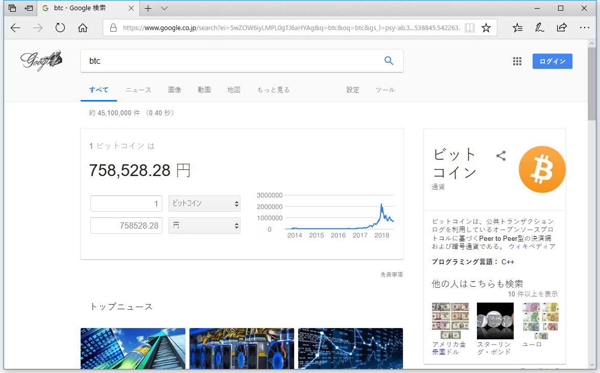 Google検索で仮想通貨と法定通貨のレート変換が可能 ～CoinbaseレートのBTC、BCH、ETH、LTCに対応 ～ - 仮想通貨 Watch