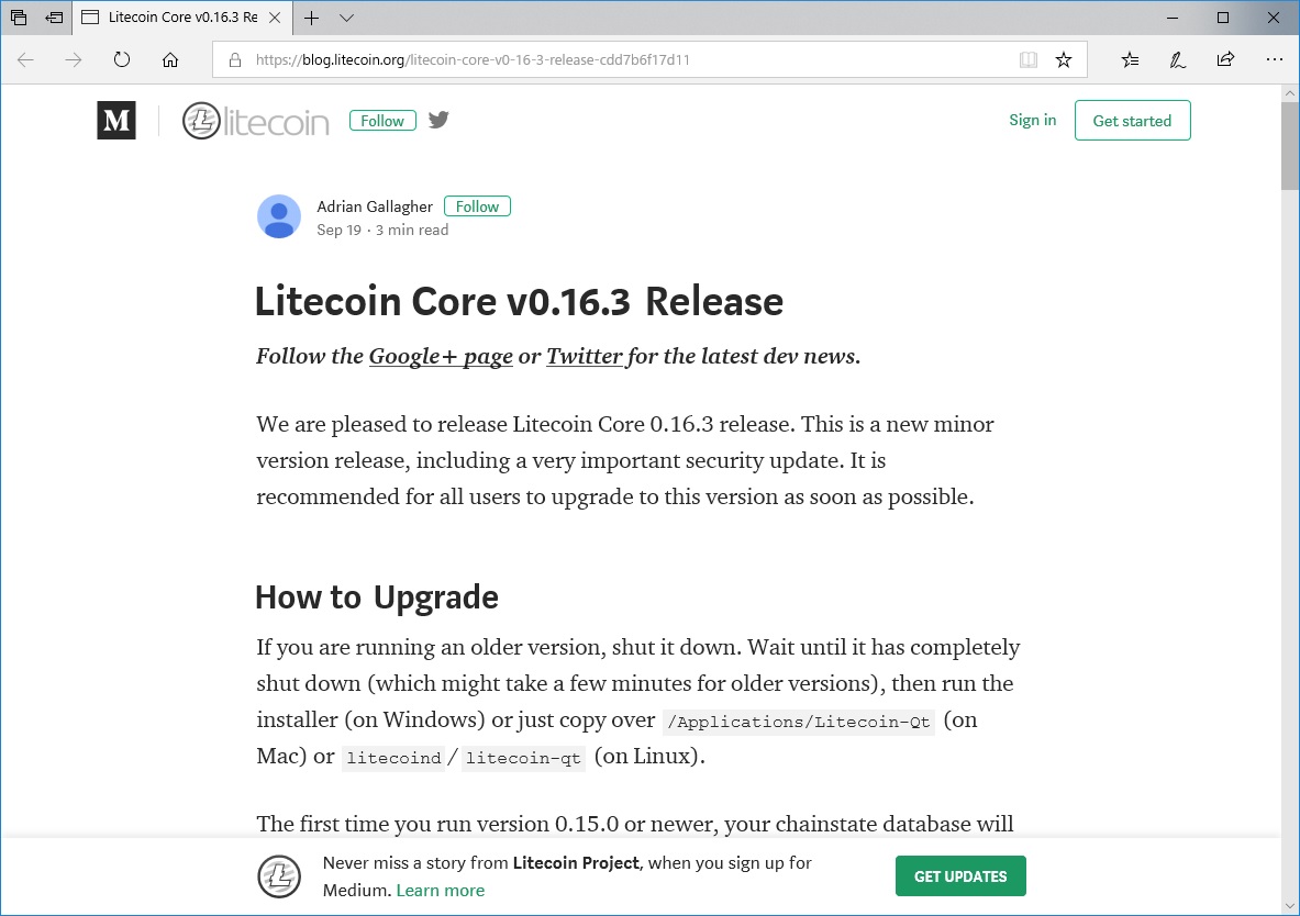 Litecoinネットワークがサービス拒否攻撃でダウンする危険性、Core最新版v0.16.3で修正  ～Bitcoin派生の仮想通貨のためBitcoin Coreの緊急アップデートに呼応 - 仮想通貨 Watch